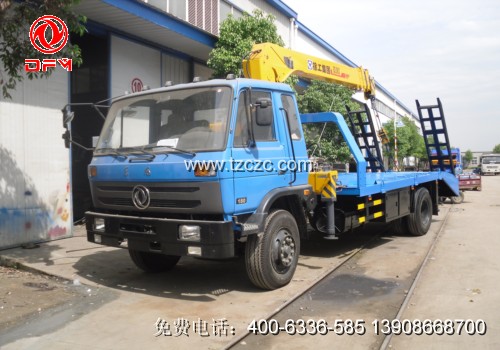 東風(fēng)153平板拖車(chē)（帶徐工吊）